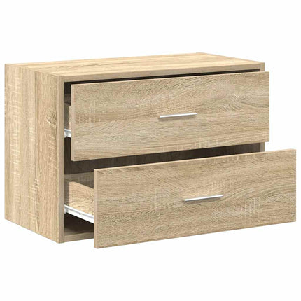 Skåp med 2 lådor sonoma-ek 60x31x40 cm konstruerat trä