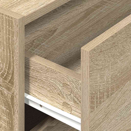 Skåp med 2 lådor sonoma-ek 60x31x40 cm konstruerat trä