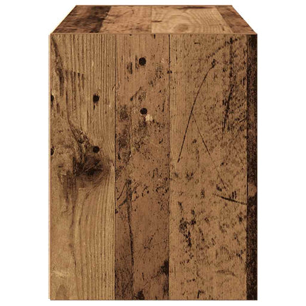 Skåp med 2 lådor gammalt trä 60x31x40 cm konstruerat trä