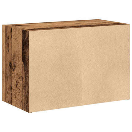 Skåp med 2 lådor gammalt trä 60x31x40 cm konstruerat trä