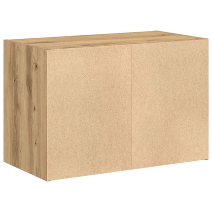 Skåp med 2 lådor ek 60x31x40 cm konstruerat trä