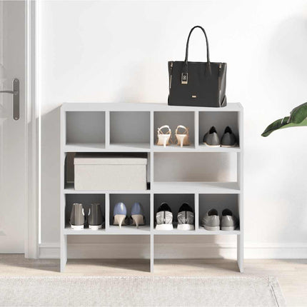 Skohyllor 2 st stapelbara vit 89,5x30x40 cm