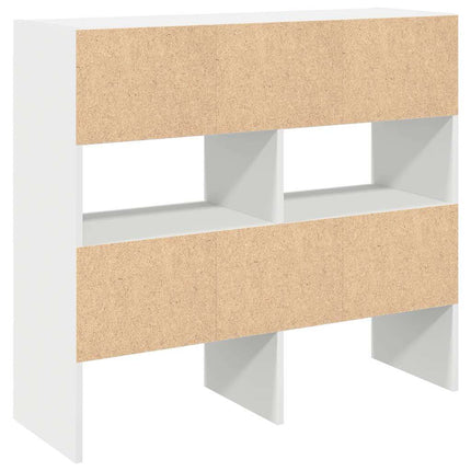 Skohyllor 2 st stapelbara vit 89,5x30x40 cm