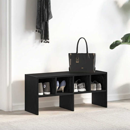 Skohylla stapelbar svart ek 89,5x30x40 cm