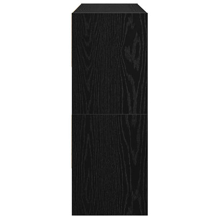 Skohyllor 2 st stapelbara svart ek 89,5x30x40 cm