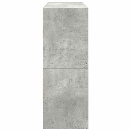 Skohyllor 2 st stapelbara betonggrå 89,5x30x40 cm