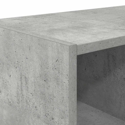 Skohyllor 2 st stapelbara betonggrå 89,5x30x40 cm
