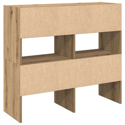 Skohyllor 2 st stapelbara artisan ek 89,5x30x40 cm