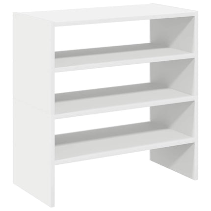 Skohyllor 2 st stapelbara vit 60x30x30,5 cm