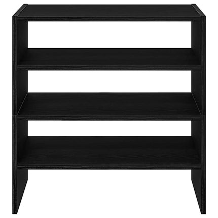Skohyllor 2 st stapelbar svart ek 60x30x30,5 cm