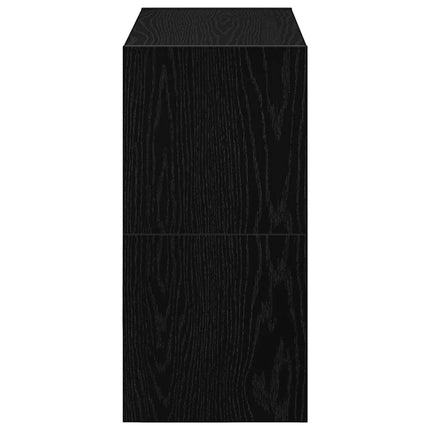 Skohyllor 2 st stapelbar svart ek 60x30x30,5 cm