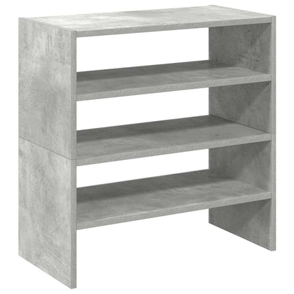 Skohyllor 2 st stapelbara betonggrå 60x30x30,5 cm