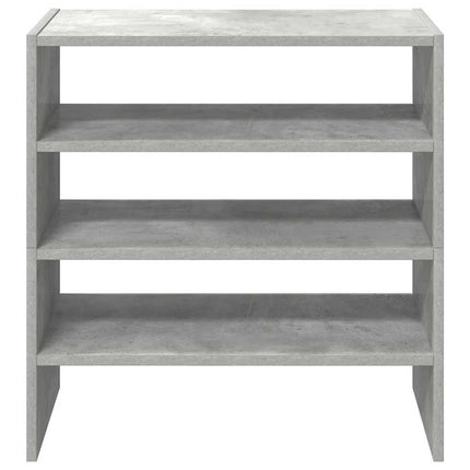 Skohyllor 2 st stapelbara betonggrå 60x30x30,5 cm