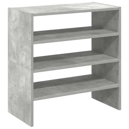 Skohyllor 2 st stapelbara betonggrå 60x30x30,5 cm