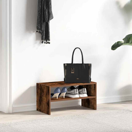 Skohylla stapelbar rökfärgad ek 60x30x30,5 cm