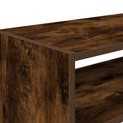 Skohylla stapelbar rökfärgad ek 60x30x30,5 cm