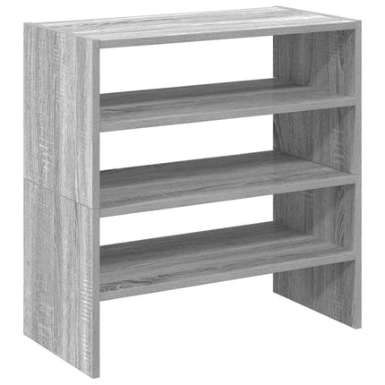 Skohyllor 2 st stapelbara grå sonoma 60x30x30,5 cm