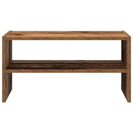 Skohylla stapelbar åldrat trä 60x30x30,5 cm