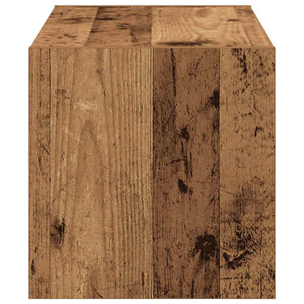Skohylla stapelbar åldrat trä 60x30x30,5 cm