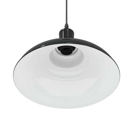 Taklampa höjdjusterbar E27 svart Ø 31 cm metall