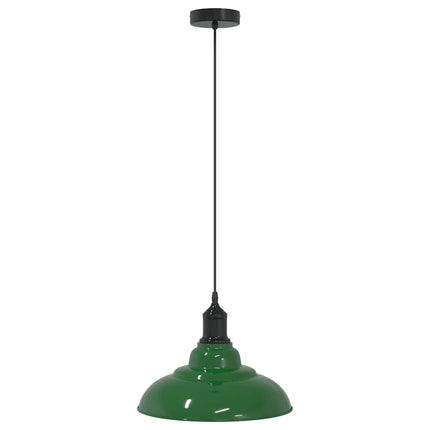 Taklampa höjdjusterbar E27 glans grön Ø 31 cm metall