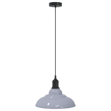 Taklampa höjdjusterbar E27 glansgrå Ø 31 cm metall