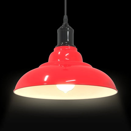 Taklampa höjdjusterbar E27 glans röd Ø 31 cm metall