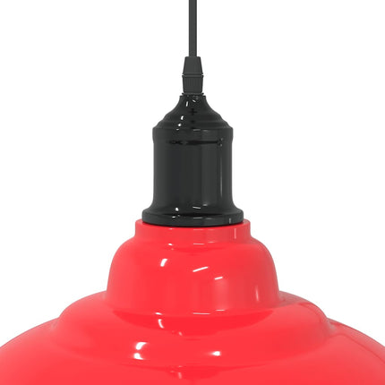 Taklampa höjdjusterbar E27 glans röd Ø 31 cm metall