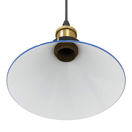 Pendellampa höjdjusterbar E27 glans mörkblå Ø 22 cm metall
