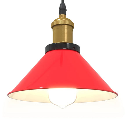 Taklampa höjdjusterbar E27 glans röd Ø 22 cm metall