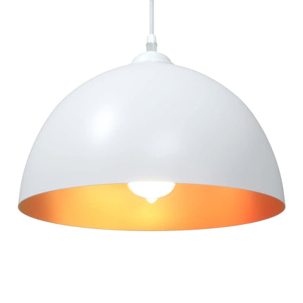 Pendellampa 2 st höjdjusterbar E27 vit Ø 30 cm metall