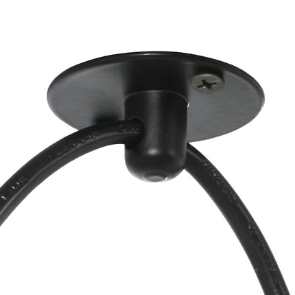 Pendellampa med 5 lamphållare E27 svart metall