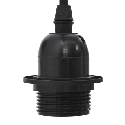 Pendellampa med 5 lamphållare E27 svart metall