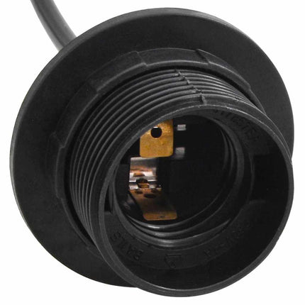 Pendellampa med 5 lamphållare E27 svart metall