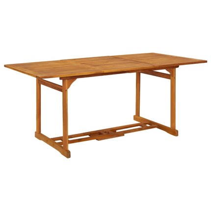 Matgrupp för trädgården 7 delar 180x90x75 cm massivt akaciaträ