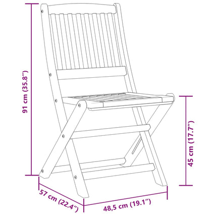 Matgrupp för trädgården 7 delar 180x90x75 cm massivt akaciaträ