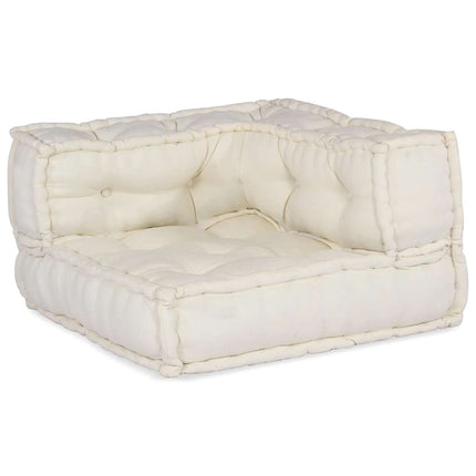 Modulär soffa krämfärgat tyg 70x70x54