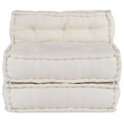 Modulär soffa krämfärgat tyg 70x70x54