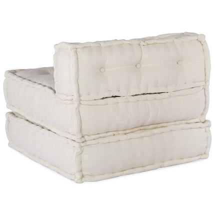 Modulär soffa krämfärgat tyg 70x70x54