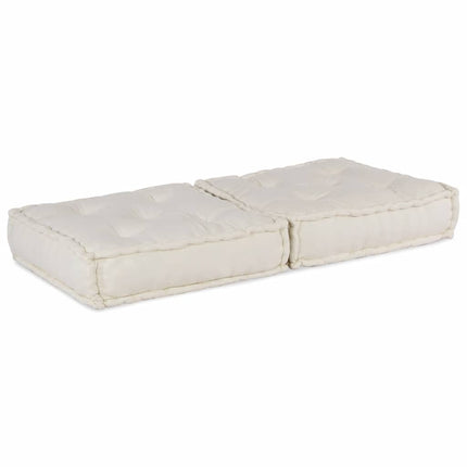 Modulär soffa krämfärgat tyg 70x70x36