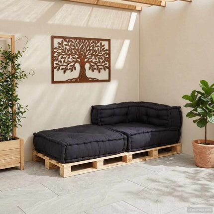 Modulär soffa antracit 70x70x54 tyg