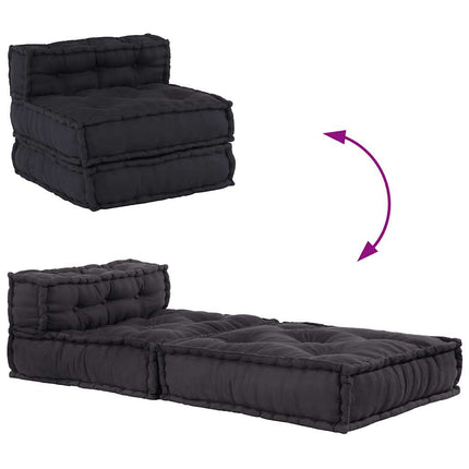 Modulär soffa antracit 70x70x54 tyg
