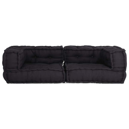 2-sits modulsoffaantracit 140x70x36 tyg