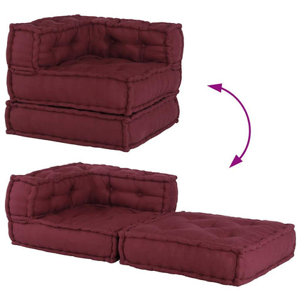 Modulär soffa rödbrun 70x70x54 tyg