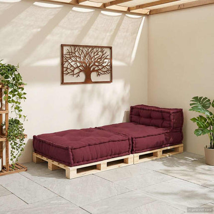 Modulär soffa rödbrun 70x70x54 tyg