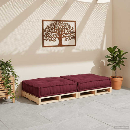 Modulär soffa rödbrun 70x70x36 tyg
