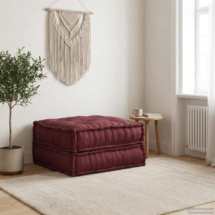 Modulär soffa rödbrun 70x70x36 tyg
