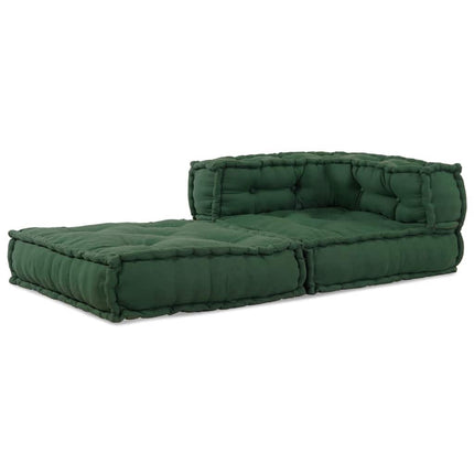 Modulär soffa grön 70x70x54 tyg