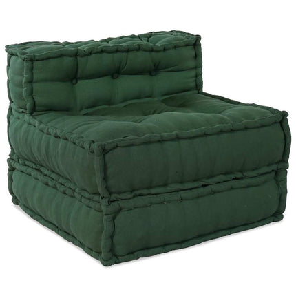 Modulär soffa grön 70x70x54 tyg