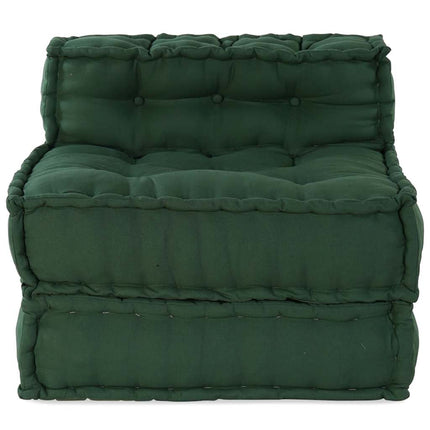 Modulär soffa grön 70x70x54 tyg